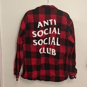 Classic Anti-Social Club Button-Up Flannel